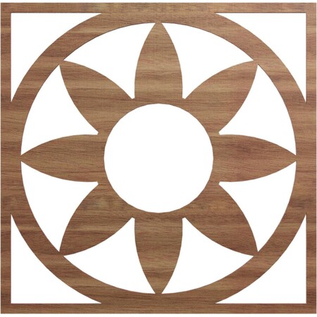 Ekena Millwork Blume Wood Fretwork Pierced Ceiling Medallion, Walnut, 26"OD x 9"ID x 1/4"T CMWP26X26X0250BLWA